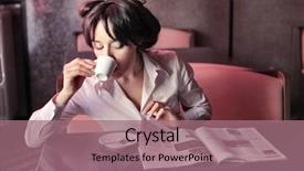  Presentation with newspaper - Amazing slides having international studies and political economics backdrop and a sky blue colored foreground