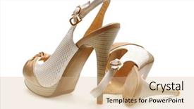  Presentation with fashion shoes - Colorful slide set enhanced with fashion magazine - woman shoes isolated backdrop and a coral colored foreground