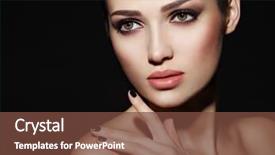  Presentation with black girl - Presentation theme having fashion makeup and black nails background and a  colored foreground