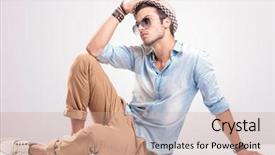  Presentation with hat - Amazing theme having his hat with his rigth backdrop and a coral colored foreground