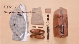  Presentation with fashion accessories - Theme featuring fashion-men-s-striped-suit background and a lemonade colored foreground