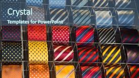  Presentation with debut men - Slides featuring fashion mens wear design - colorful tie collection background and a  colored foreground