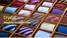  Presentation with visionary men - Amazing slide set having fashion mens wear design - colorful tie collection backdrop and a tawny brown colored foreground