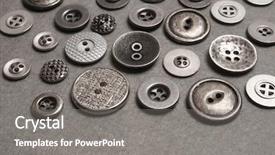  Presentation with fashion - PPT layouts consisting of fashion metal button background and a gray colored foreground