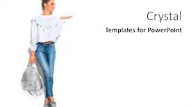  Presentation with girl model - Cool new presentation with fashion-model-brunette-girl-full backdrop and a white colored foreground