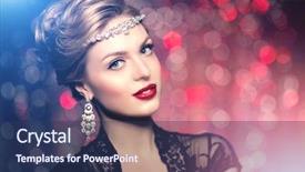  Presentation with girl model - Theme with fashion model girl beauty woman background and a ocean colored foreground