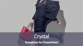  Presentation with girl model - Beautiful PPT theme featuring fashion model girl full length backdrop and a dark gray colored foreground