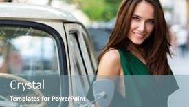  Presentation with urban green - Slide deck consisting of fashion-model-wearing-green-overall background and a seafoam green colored foreground