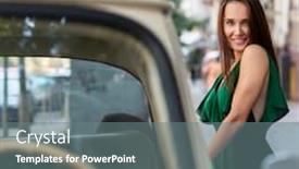  Presentation with urban green - Theme having fashion-model-wearing-green-overall background and a gray colored foreground