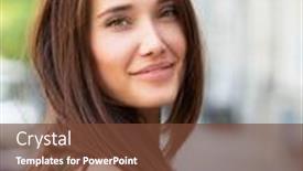  Presentation with urban green - Colorful PPT theme enhanced with fashion-model-wearing-green-overall backdrop and a tawny brown colored foreground