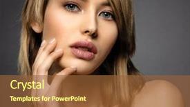  Presentation with indian woman face beauty - Slide deck consisting of fashion model with a smokey background and a tawny brown colored foreground