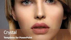  Presentation with indian woman face beauty - PPT theme consisting of fashion model with a smokey background and a tawny brown colored foreground