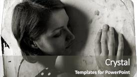  Presentation with portfolio - Audience pleasing theme consisting of fashion model with grungy texture and frame - note - noise added for effect - check my portfolio for more pictures backdrop and a dark gray colored foreground