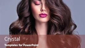  Presentation with long hair - PPT layouts consisting of fashion-model-with-wavy-hairstyle background and a tawny brown colored foreground