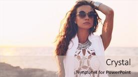  Presentation with flash - Amazing slide set having fashion modeling googles - beautiful boho styled girl wearing backdrop and a lemonade colored foreground