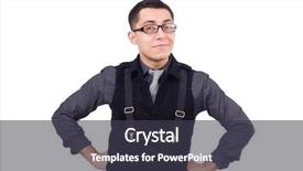  Presentation with music man in suit - Slides enhanced with fashion modeling googles - young man wearing suit isolated background and a dark gray colored foreground