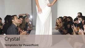  Presentation with stage - PPT layouts with fashion models ramp - low section of model background and a light gray colored foreground