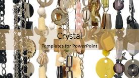  Presentation with fashion - Presentation design having fashion-necklace-over-white background and a coral colored foreground