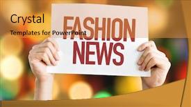  Presentation with news - Beautiful PPT layouts featuring fashion news placard with bokeh background backdrop and a gold colored foreground