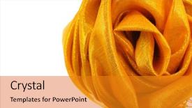  Presentation with luxury fashion - Audience pleasing presentation theme consisting of fashion orange luxury material decorative backdrop and a gold colored foreground