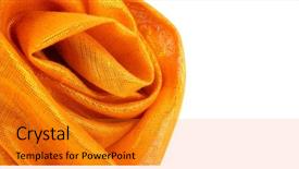  Presentation with luxury fashion - Audience pleasing presentation consisting of fashion orange luxury material decorative backdrop and a gold colored foreground