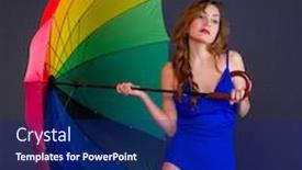  Presentation with passion - Colorful slide set enhanced with close up art movement - fashion passion female backdrop and a navy blue colored foreground