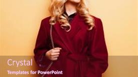  Presentation with fashion handbag - Cool new presentation design with fashion-people-and-lifestyle-concept backdrop and a wine colored foreground