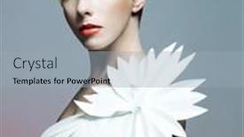  Presentation with lady - Slides enhanced with fashion-photo-of-beautiful-lady background and a light blue colored foreground