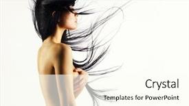  Presentation with old fashion photo album - PPT theme featuring fashion photo of beautiful nude background and a cream colored foreground