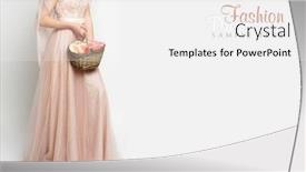  Presentation with pink roses - Colorful PPT theme enhanced with fashion-pink-dress-holiday-flowers backdrop and a white colored foreground