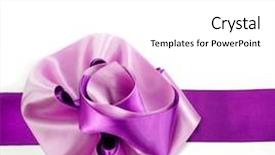  Presentation with pink silk - Theme with fashion pink ribbon silk rose background and a white colored foreground