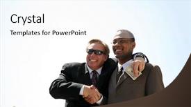  Presentation with bribe - Presentation theme with fashion politics - corrupt politician takes a bribe background and a  colored foreground