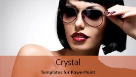  Presentation with fashion - Presentation featuring fashion portrait of a beautiful background and a red colored foreground