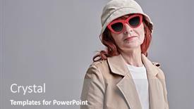  Presentation with red grey - Theme having fashion-portrait-of-a-good background and a gray colored foreground