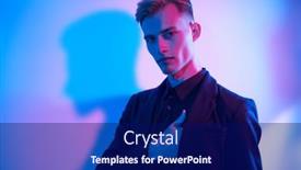  Presentation with fashion - Presentation design with fashion-portrait-of-a-handsome background and a navy blue colored foreground