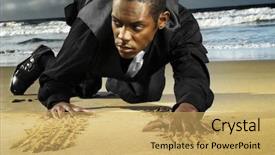  Presentation with fashion - Theme featuring fashion portrait of an attractive background and a  colored foreground