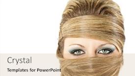  Presentation with fashion - Beautiful slides featuring fashion-portrait-of-blonde-female backdrop and a coral colored foreground