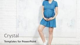  Presentation with pregnant woman - Amazing presentation theme having fashion-portrait-of-happy-pregnant backdrop and a lemonade colored foreground