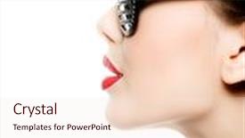  Presentation with diamonds - Audience pleasing slides consisting of portrait of woman wearing black backdrop and a lemonade colored foreground