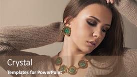  Presentation with jewelery - Beautiful theme featuring fashion-portrait-of-young-beautiful backdrop and a violet colored foreground