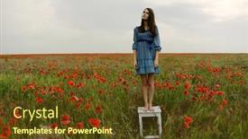  Presentation with beautiful nature - Presentation theme featuring fashion-portrait-of-young-beautiful background and a tawny brown colored foreground