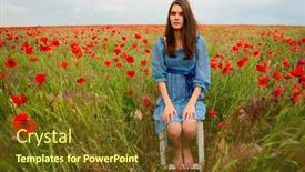  Presentation with fashion - Presentation theme with fashion-portrait-of-young-beautiful background and a tawny brown colored foreground