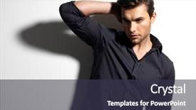  Presentation with black man fashion - Slides having chemistry word cloud concept background and a black colored foreground