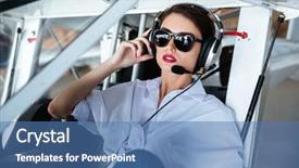  Presentation with young woman diagnosis of sti - Colorful presentation theme enhanced with fashion runway - portrait of attractive young woman backdrop and a ocean colored foreground