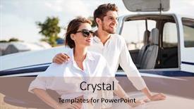  Presentation with dance beautiful couple dancing ballroom - Beautiful PPT theme featuring fashion runway - portrait of beautiful young couple backdrop and a coral colored foreground