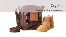  Presentation with runway fashion - Theme featuring fashion runway - set of small brown leather background and a light gray colored foreground