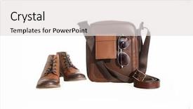  Presentation with runway fashion - Amazing theme having fashion runway - set of small brown leather backdrop and a light gray colored foreground