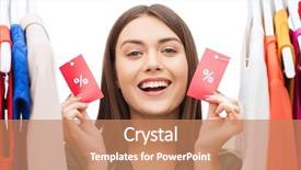  Presentation with events fashion show a - Slide deck featuring fashion sale shopping and people background and a coral colored foreground