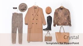  Presentation with fashion accessories - Slide deck having fashion-set-of-woman-s background and a lemonade colored foreground