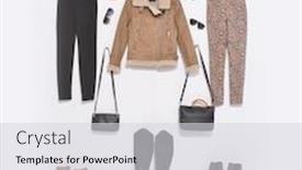  Presentation with fashion accessories - Theme having fashion-set-of-woman-s background and a light gray colored foreground